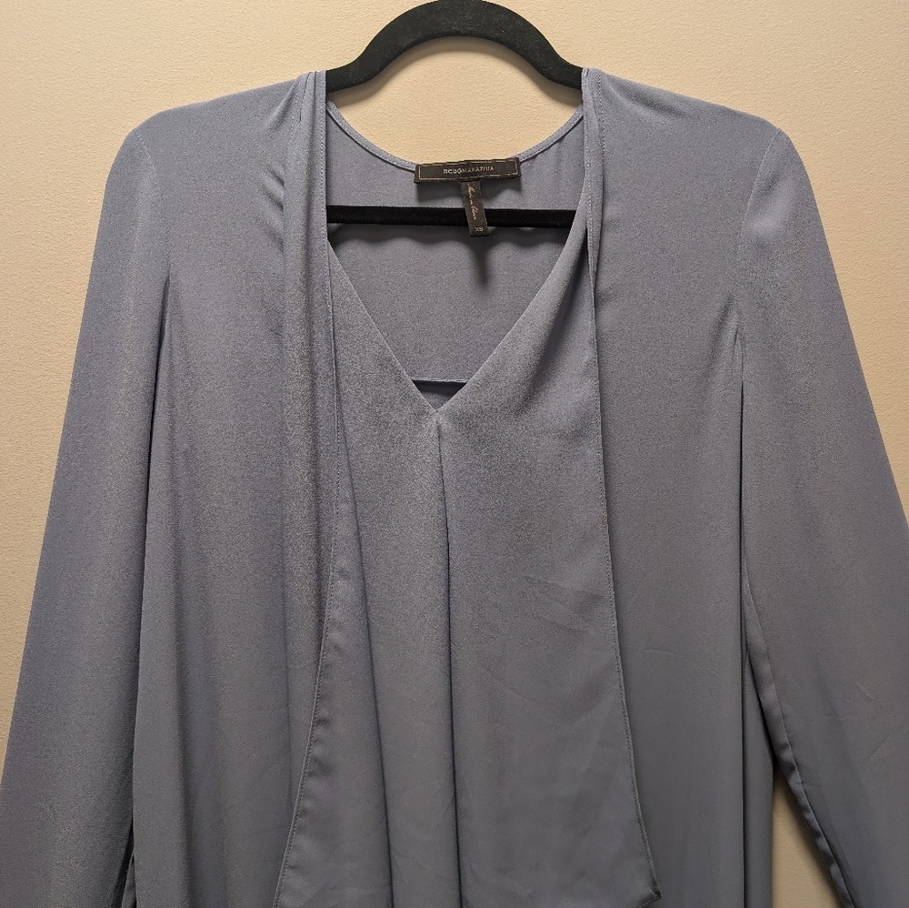 BCBG Max Azria Kyndal Hi-Low Dress Blue XS - Picture 5 of 7